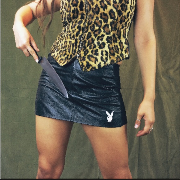 PLAYBOY Dresses & Skirts - PLAYBOY Leather Mini Skirt